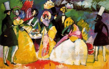 Group in Crinolines Wassily Kandinsky Oil Paintings